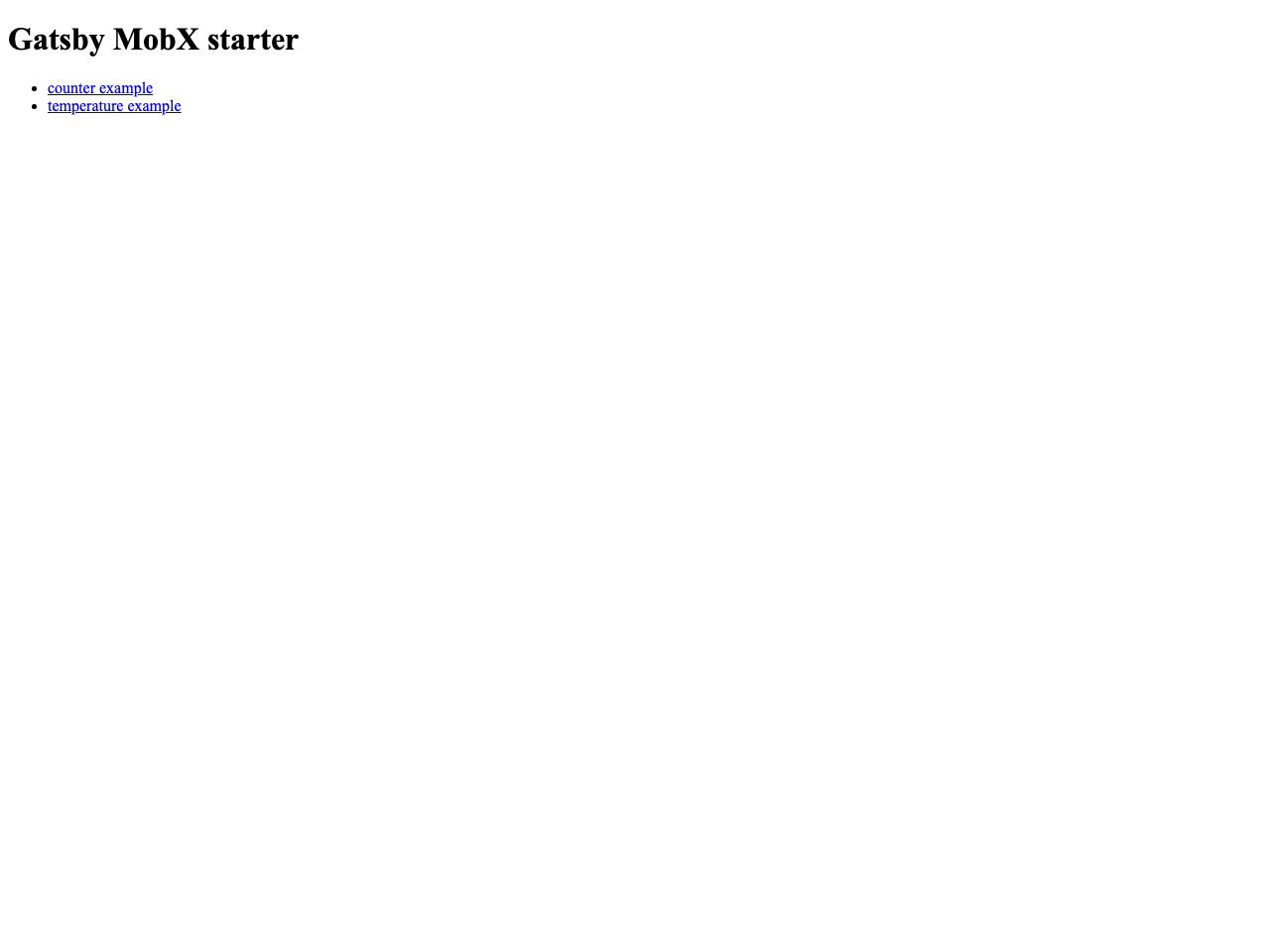 Gatsby Starter Mobx screenshot